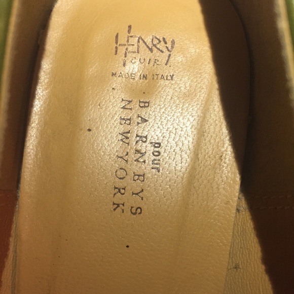 Henry Cuir Barneys New York Leather Shoes Sz40.5 - Picture 5 of 12